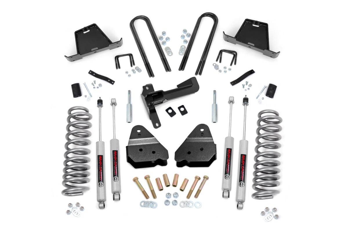 Ford F-250 Super Duty Suspension Lift Kit - Rough Country - 4.5 Inch Lift Kit with Premium N3 Shocks - '05-'07